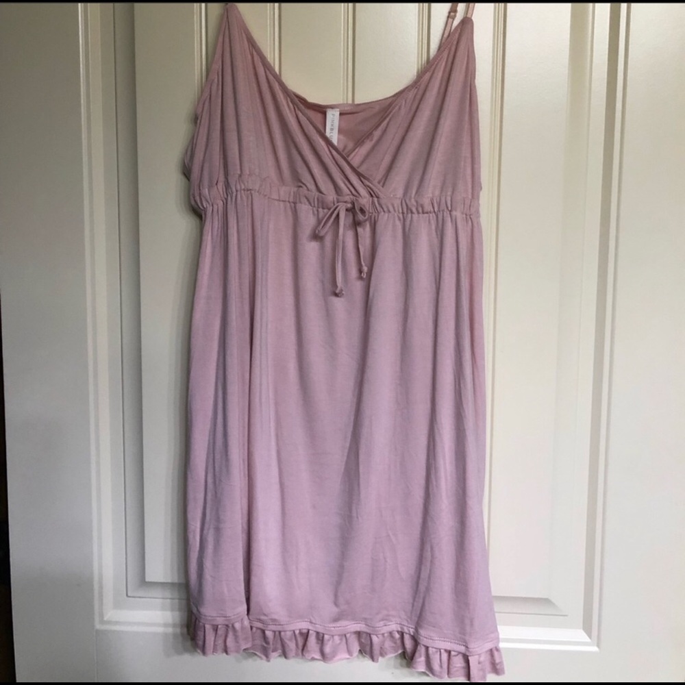 Pink blush nursing/maternity gown